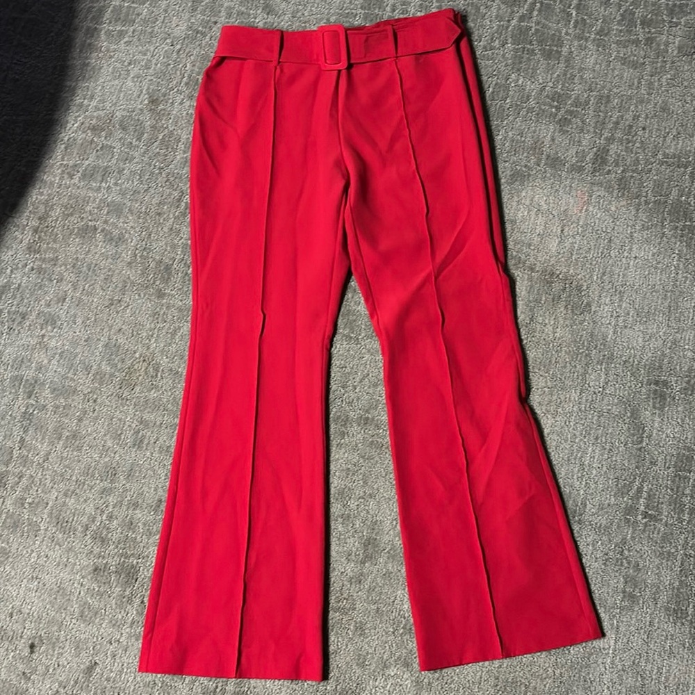 Red dress pants